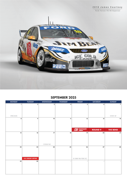 2025 Iconic Cars Calendar